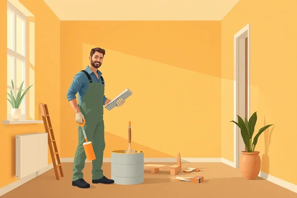 Intérieur rénové après travaux de peinture à Plaisir