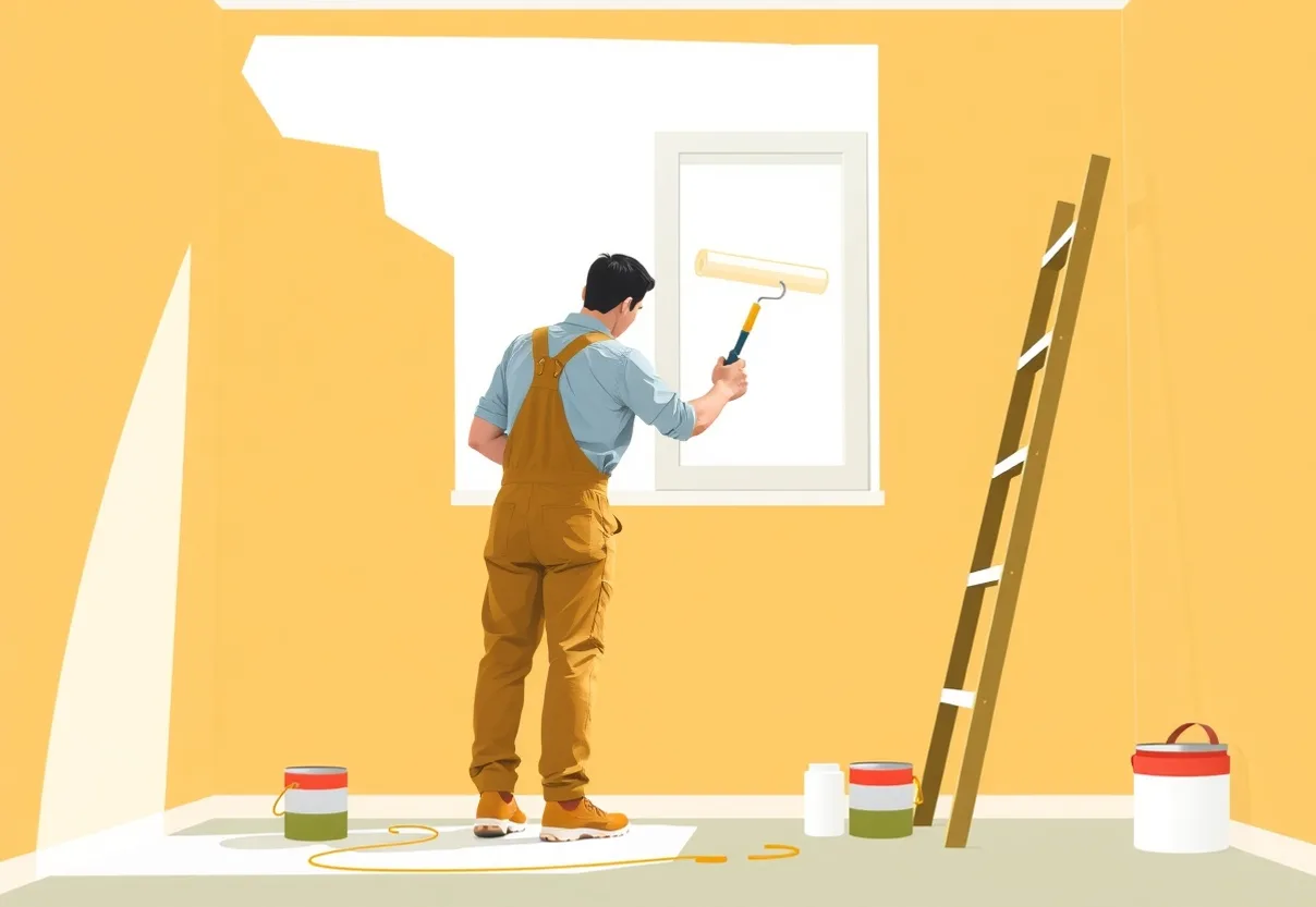Peintre Plaisir 78370 en intervention sur un chantier